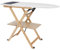 Tabla de planchar de madera de haya plegable con ruedas y estante para la ropa – Modelo Revi Made in Italy (natural)