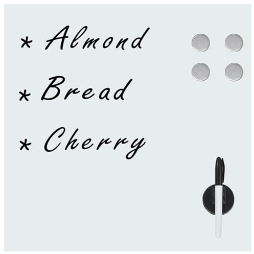 Homgoday Easy Wall Mount Model285374 - Tableau effaçable à sec en verre trempé blanc - 50 x 50 cm - Avec aimants et effaceur pour tableau