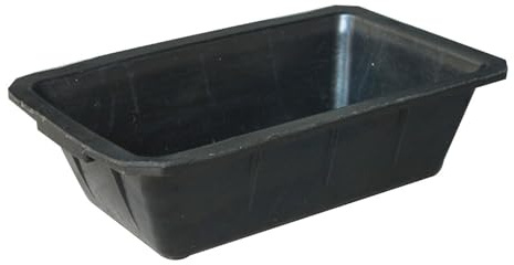 YWMJZEU Futternapf Aus Gummi, Rechteckig, für Pferde, Ziegen, Nutztiere Und Katzen, Schwarz, Leicht zu Reinigen