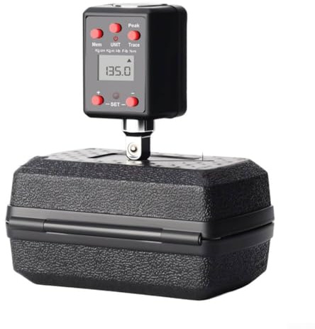 Digitaler Drehmomentschlüssel-Adapter, 1/4 3/8 1/2 3/4 Zoll, 0,3–600 Nm Reichweite, Doppeleinheit Ft-lb/Nm, Spurmodi, LED- und akustische Warnungen, automatische Abschaltung, Metallkonstruktion (10 mm