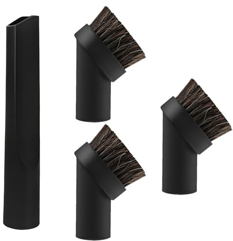 Vetin 4 Pcs 32mm Universal Round Horse Hair Brushes for Henry Hoover Attachments, Brush Head Tool, Replacement Parts Accessories for Dusting, Pet Hair, Carpet, Upholstery Cleaning Tools