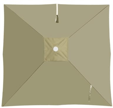 8 Varillas Toldo De Repuesto Para Sombrillas Voladizas Cuadrada 3x3m 2.5x2.5m, Lona Cubierta De Recambio Para Parasol Exterior Rectángulo 4x3m, Patio Mesa Jardín Piscina Playa(Light khaki,2.5X2.5m)