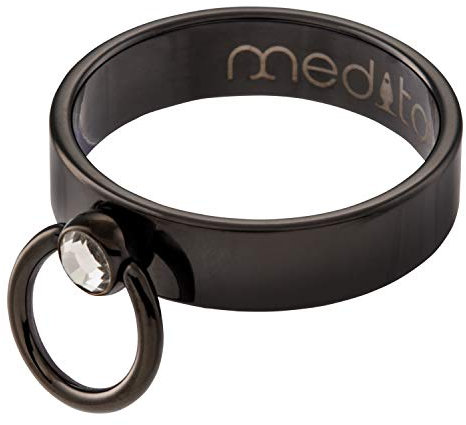 meditoys - 'Ring der O' mit Original Swarovski CRYSTAL in PVD Black