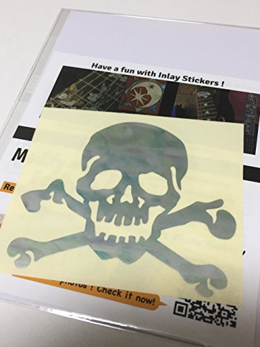 Inlay Sticker für Gitarren & Bass - Skull - Weiß Perle