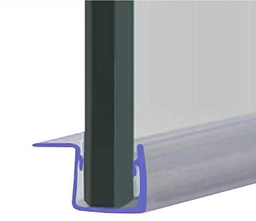 Shower Seal for Screens, Doors or Panels | Fits 4, 5 or 6mm Glass | 10mm Deflector Fin for When There is No Gap | 80cm, 90cm, 140cm or 2m Long | SEAL031 (90cm)