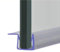 Shower Seal for Screens, Doors or Panels | Fits 4, 5 or 6mm Glass | 10mm Deflector Fin for When There is No Gap | 80cm, 90cm, 140cm or 2m Long | SEAL031 (90cm)