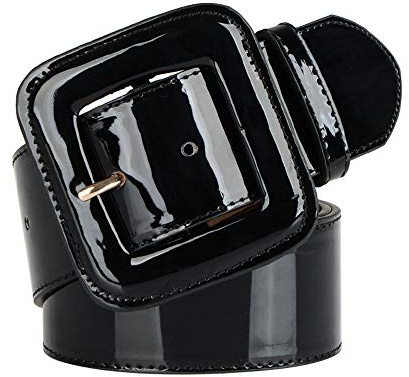 SAIBANGZI Ledergürtel Breiter Gürtel Damen Taille Gürtel Damen Schwarz