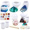 YAOYIN Epoxidharz Formen Set, 43 Stück DIY Silikonformen Gießformen Epoxidharz Einschließlich Sphärische, kubische, Pyramide, Diamant, mit Messbecher und Sticks für Einem Anfängerset