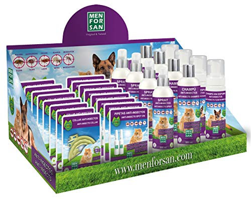 MENFORSAN Expositor Anti-Insectos Gatos - Margosa, Geraniol Y Lavandino