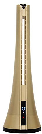 Ventilateur Colonne avec Télécommande avec Accueil Climatiseur Silencieux 10 Vitesses 3 Types De Refroidissement Ventilation Oscillant (Doré)