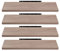 EUGAD Wandregal Wandboard 4er Set Hängeregal Holz Board Modern Eiche Gelb 120x22,9x3,8cm 0120QJ-4