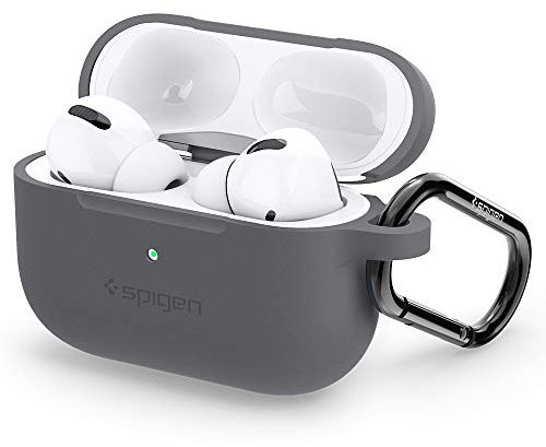 Spigen Silicone Fit Progettato per Apple AirPods Pro Custodia Cover Case (2019) - Carbone