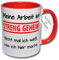 CRP Bedruckte Tasse mit Spruch - Lustige Kaffeetasse Meine Arbeit ist streng geheim Nicht mal ich weiß, was ich Hier Mache. Geschenk Arbeitskollegen (G: Rot)