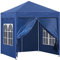 TUKAILAI Pavillon 3x3m Wasserdicht Stabil Winterfest mit 4 Seitenteilen, Pop-up Faltpavillon Höhenverstellbar, UV Schutz 50+, Faltbar Gartenzelt Partyzelt, Pavillion mit Tragetasche