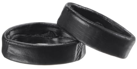 sourcing map 2Stk PU Leder Schleifen Ersatz Haltering Halter Uhrenarmband für 14mm Schwarz