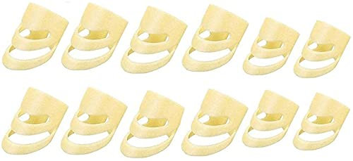 Gitarre Fingerpick, 12 Stück verstellbare Fingerpicks Alaska Plektren Plektren Saited Instrument Zubehör für Gitarre Bass Banjo Ukulele 4 Medium und 8 Large Praktisches Design und langlebig