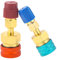 SURIEEN 2pcs R1234YF A/C Kit di Accoppiamenti Rapidi, Conversione R1234YF a R134A Rapido Lato Alto/Basso, Adattatori per Accoppiatori Rapidi R1234YF e Connettori per Raccordi per Ricarica Refrigerante
