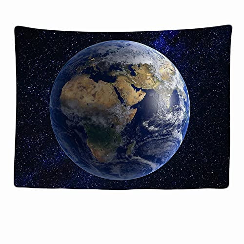 Ulticool - Erde Heelal Natur Planeten Sterne - Wandteppich - 200x150 cm - Groß - Wandteppich - Poster Leinwand - Zubehör für Schlafzimmer Wohnzimmer Kinderzimmer - Blau