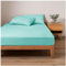 Aqua Fitted Sheet - King Size, Wrinkle Free Plain Dyed Bedding, Non Iron Polycotton