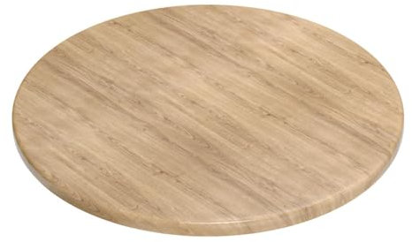 GGMMÖBEL WERZA | Werzalit Tischplatte | Eiche | Ø 60 cm | Topalit Gartentischplatte | Perfekt für klappbare Gartentisch, Esstisch | Wasserfest | Restaurant, Cafe, Bar | Indoor und Outdoor