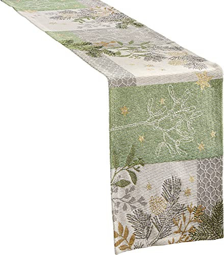 Sander TischbandBelle Patch Gobelin jade Größe 20x96 cm