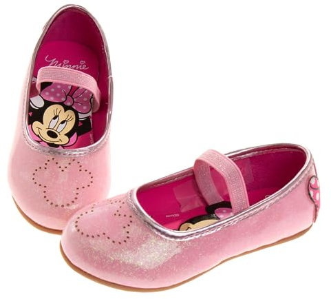 Disney Die Eiskönigin Elsa Minnie Maus flache Schuhe für Mädchen, Mary Jane, Prinzessinnen-Kostüm, Gelatine-Charakter-Kostüm, für Kinder, Ballett-Kostüm, Ballerina, Blumen, Schulparty, flache Schuhe,