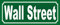 mrdeco Metall Schild 27x10cm gewölbt Wall Street Deko Blechschild Tin Sign
