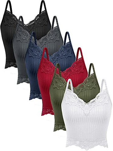 Fairy grunge/Y2K-toppar, 6-pack, spets, lappverk, magtröjor, ribbade, stickade korta linnen, Y2K-kläder för kvinnor och flickor