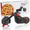 Cortador de pizza para moto, cuchillo de acero inoxidable 2 ruedas, cortador de pizza de material antiadherente, herramientas y accesorios esenciales
