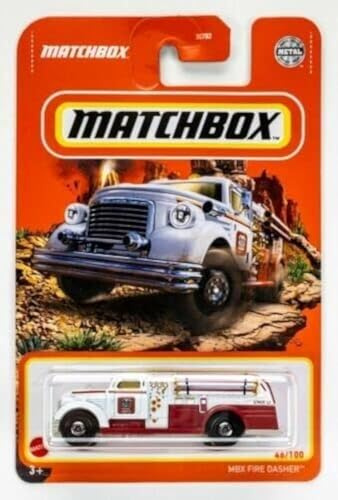 Matchbox Feuer Dasher 46/100 (weiß) - Feuerwehr-Krankenwagen, Maßstab 1:64, für Kinder (unisex)