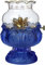 VIORNO Öllampe, Petroleumlampe aus Glas, Retro, blau, im Alten Stil, romantische Ghee-Lampe, Notfall, transparente Tischöllampe, exquisit, rauchfrei