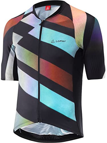 Löffler Statement Kurzarm Full-Zip Fahrradtrikot Herren schwarz