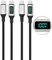 Callstel USB Datenkabel: 4er-Set 100-W-PD-USB-C-Daten- & Ladekabel, Digitale Anzeige, 5 A, 1 m (Datenübertragungskabel, Ladekabel Display, Netzteil)