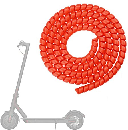 zalati Protector de cable de scooter en espiral, protector de tubo compatible con Xiaomi M365/Pro/1S/Pro2/Mi3, Ninebot Scooter, accesorios universales para scooter, rojo, 1,2 m