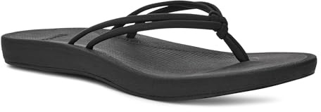 Sanuk Womens Cosmic Sands | Water Resistant Flip Flops for Women | EVA Footbed With Arch Support | Women's Beach Sandals, Schwarz, 39 EU