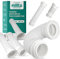 Millto™ Connettore WC flessibile rinforzato 90 – 380 mm tubo di scarico estraibile universale per piscine chiuse, raccordo per sanitari, tubi di scarico