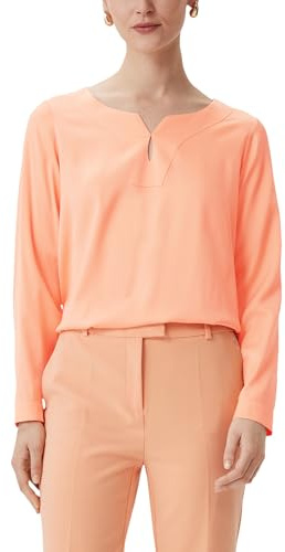 Comma Satinbluse mit Tunika-Ausschnitt