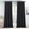 KGORGE Extra Breite Gardine Schwarz Blickdicht 2er Set 245 x 200 cm(HxB) Thermovorhang Hitzeschutz Verdunklungsvorhänge mit Ösen Wohnzimmer Wärmeisolierende Vorhänge