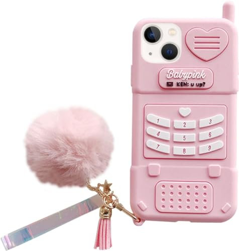 SGVAHY Case for iPhone 11 Pro Max Case Cute iPhone Case Retro Classic Phone Case Kawaii Creative Funny Phone Case with Keychain Soft Rubber Bumper Shockproof Protective Case for Women Girls Pink