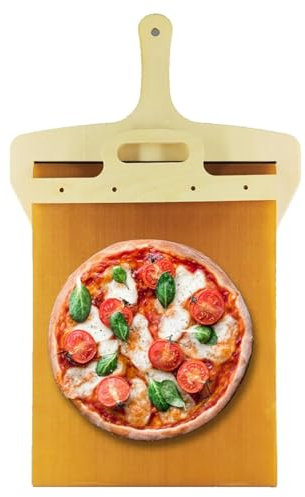 Kaxenig Pelle À Pizza, Spatule À Pizza, Pelle À Pizza Tournante Coulissante avec Trou De Suspension, Pelle À Pizza, Pelle À Pizza Lisse pour Fours, Maison, Restaurants