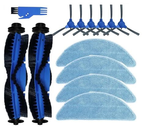MuziZy Recambios Compatibles con Cecotec Conga 2290 Ultra Robot Aspirador Cepillo Principal Cepillo Lateral Paño De Mopa