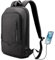 HEROIC KNIGHT Laptop Rucksack Herren Leicht Business Backpack mit USB-Anschluss Wasserdichter Rucksack Herren Schulrucksack jungen 17,3 Zoll Laptop Backpack für Schule Arbeit Uni Reisen-Schwarz