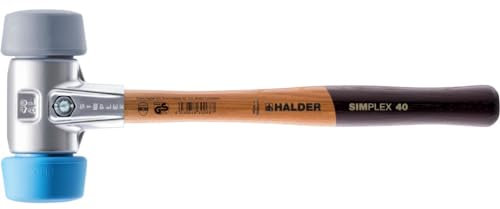 Simplex Schonhammer, 50:40, TPE-soft / TPE-mid; mit Aluminiumgehäuse und hochwertigem Holzstiel | D=50 mm | 3113.051