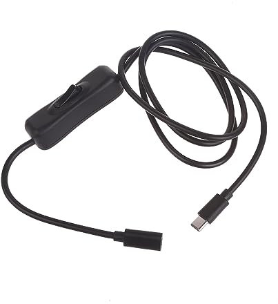 Cable USB C de 20 V, 5 A, 100 W a tipo C, cable de carga macho adaptador de alimentación con interruptores para teléfono tipo C macho a hembra cable de extensión tipo c cable de carga macho a hembra