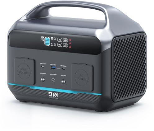 Irishom NEO300 Estación de energía portátil 600W 299Wh Generador Solar de batería de Litio de Respaldo con USB A/2 USB C/2 Salida DC5521/Salida de Encendedor