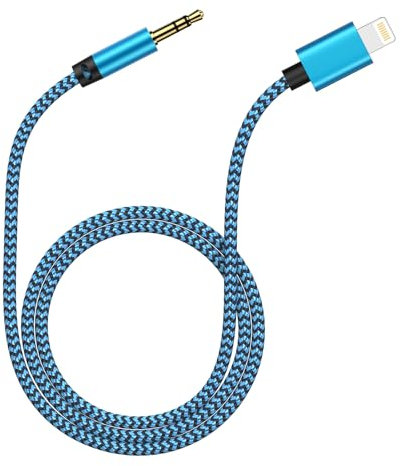 Aux Cable for iPhone in Car,3.5mm Jack Aux to Lightning Cable for iPhone 14/14 Pro/14 Pro Max/14 Plus/13/12 Mini/11/11 Pro/XS/XR/X/8/7 Aux Cord Audio Aux Lead for Car Stereo/Headphones/Speaker.