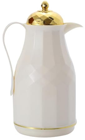 Fenteer Thermoskanne -Kaffeekanne 1000 ml Isolierkannen für Zuhause, Reisen, Camping, Küche, Vakuum-Thermoskanne im arabischen Stil