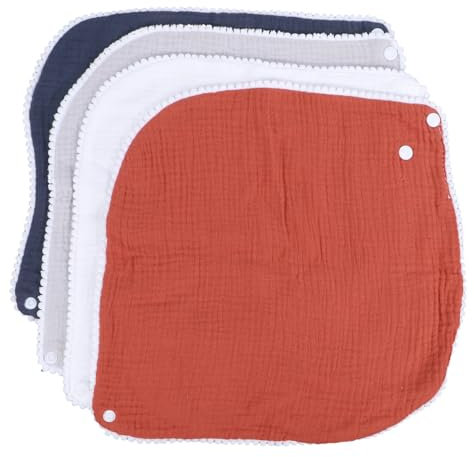 VICASKY 4 Stück Lätzchen dreieckstuch babyschutz habdtuecher kleidung neugeborenes speicheltuch Babyhandtuch handtücher -Bandana Speicheltuch für Babys Baumwolle Orange