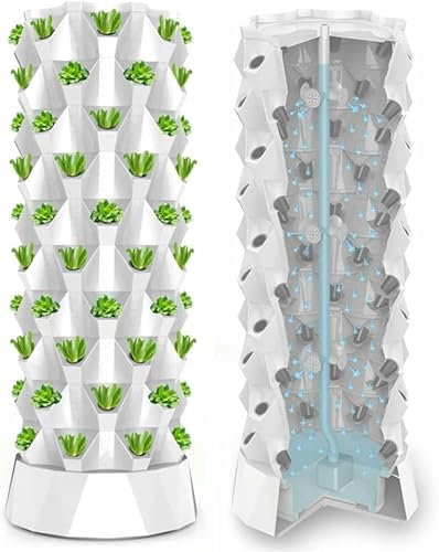 FKINGLRK Système De Croissance Intérieur Hydroponique Vertical, Kit De Système De Croissance De La Tour Hydroponique, Tour De Culture Multicouche pour Les Herbes, Fruits, Légumes
