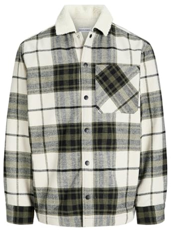 Jack & Jones Herren Jack & Jones Male Hemd Relaxed Fit Hemd Jjzac Teddy Overshirt Ls (1er Pack)